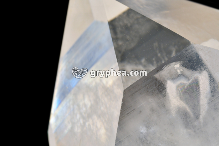 Quartz - Cristal de roche automorphe - détail des arêtes - gryphea.com
